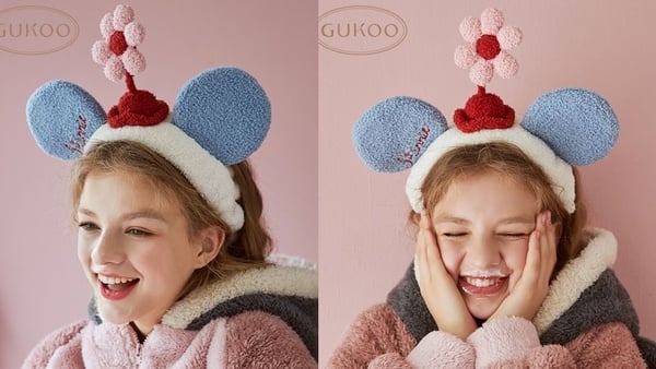 迪士尼毛絨絨睡袍，GUKOO x DISNEY聯名連身情侶睡衣、小飛象髮箍，軟綿綿的觸感超療癒！