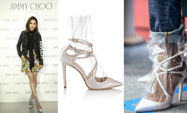 優雅PVC潮：呸姐穿雪莉也穿，JIMMY CHOO×Off-White™ 妳一定得穿！