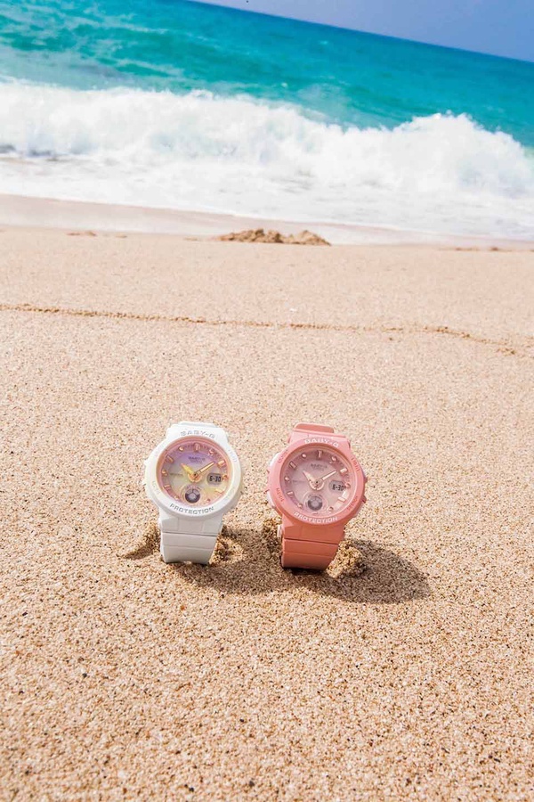 CASIO BABY-G粉嫩貝殼錶激發少女心！粉藍、粉紅和純白配色清涼又百搭