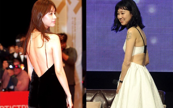 女星愛穿露背裝，就是沒背痘、沒痘疤，難道除了顏值高？連膚質也異於常人？