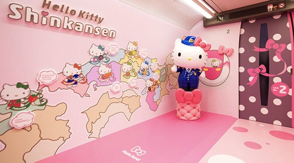 Hello Kitty 登上新幹線！陪你看鐵路風景～