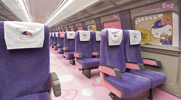 Hello Kitty 登上新幹線！陪你看鐵路風景～