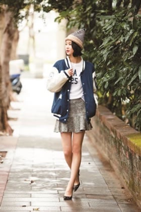 「時髦學院風」謹守2大關鍵字：Sporty & Oversize