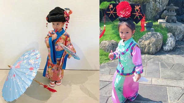 明星萌娃可愛裝扮，咘咘波妞、飛飛翔翔這樣打扮萌度破表！