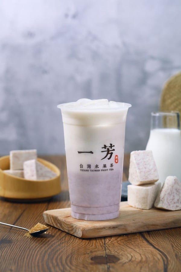 一芳「大甲芋頭鮮奶」正式成為常賣商品，推出連續七天買一送一，芋頭控快衝一波！