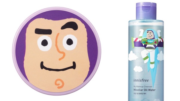 innisfree x 玩具總動員聯名美妝，2月滿額再送胡迪、巴斯光年聯名環保袋