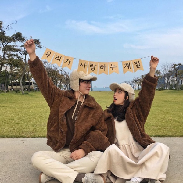 韓國情侶穿搭IG，閃得這麼好看，單身狗也認了!