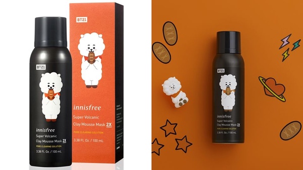 innisfree x 宇宙明星BT21「超級火山泥」聯名系列上市，禮盒還附贈超萌BT21髮帶！