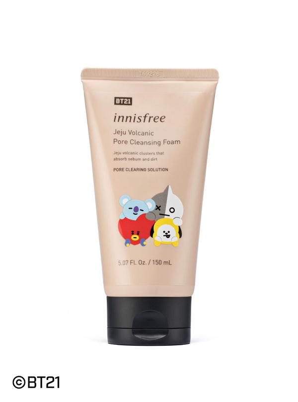 innisfree x 宇宙明星BT21「超級火山泥」聯名系列上市，禮盒還附贈超萌BT21髮帶！