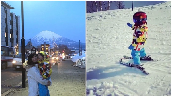 咘妞、小V寶、Jasper星二代夯滑雪！徐若瑄：「現在的小孩好幸福！」