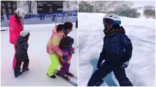 咘妞、小V寶、Jasper星二代夯滑雪！徐若瑄：「現在的小孩好幸福！」