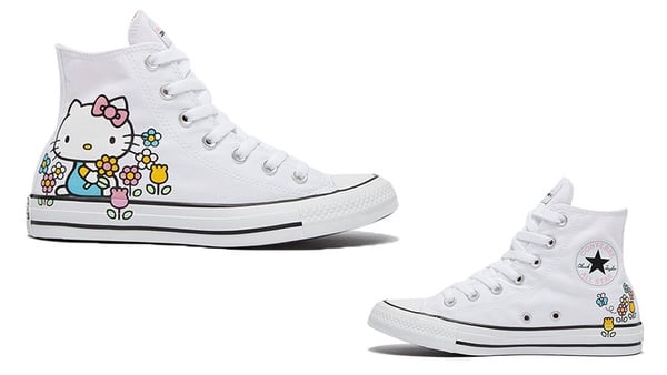 Hello Kitty x Converse聯名鞋，滿滿凱蒂貓彩繪，少女心爆棚啦！