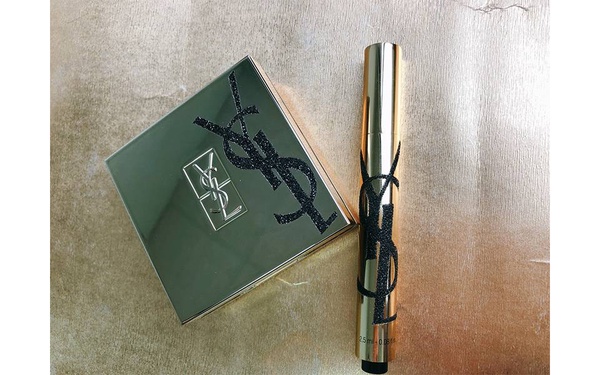 YSL經典Logo黑色噴砂限量版!最美蕾絲氣墊+明采筆3/25開搶!