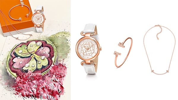 Tiffany HardWear Link 鏈結設計垂墜耳環(左) 18K玫瑰金 (右)18K金 各NT$71,000