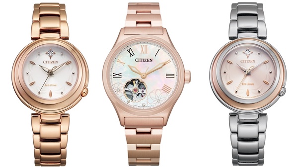 CITIZEN「櫻花粉金錶」夢幻上市，加真鑽超耀眼！加碼迪士尼公主聯名錶，夢幻控必收！