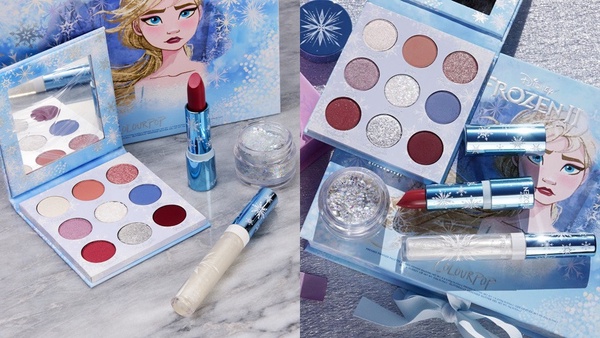 Colourpop X《冰雪奇緣2》推聯名彩妝！絕美Elsa冰雪眼影盤、Anna奶茶色唇釉必搶！