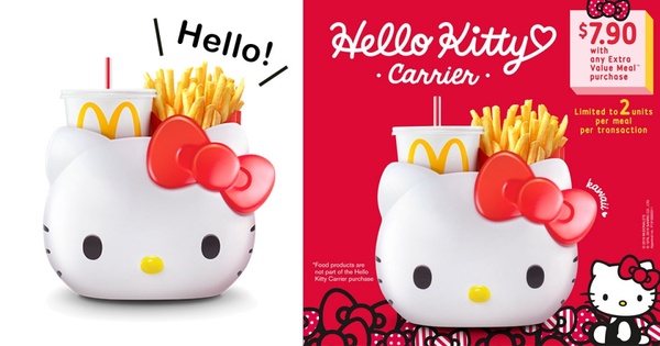 Kitty迷必收！新加坡麥當勞推出世界首發「Hello Kitty萬用置物籃」！