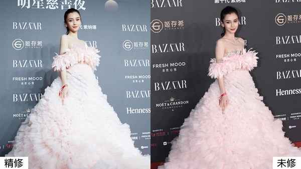 趙麗穎、劉詩詩同場比美！12女星紅毯造型精修vs未修，楊紫被嫌老氣，林允胖到讓人驚訝