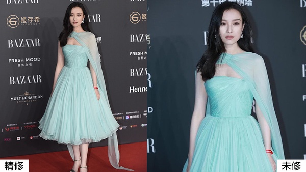 趙麗穎、劉詩詩同場比美!12女星紅毯造型精修vs未修,楊紫被嫌老氣,林允胖到讓人驚訝