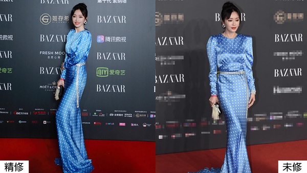 趙麗穎、劉詩詩同場比美!12女星紅毯造型精修vs未修,楊紫被嫌老氣,林允胖到讓人驚訝
