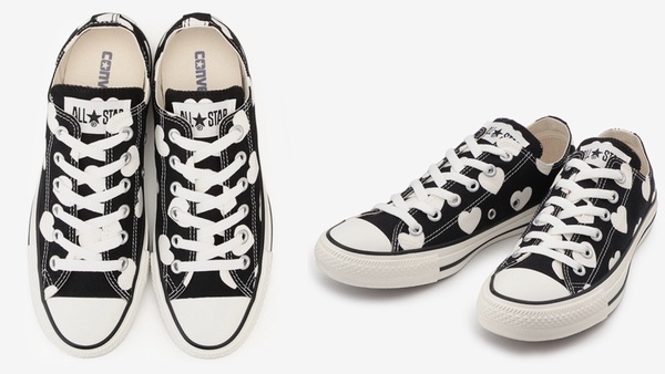 Converse full hearts「愛心情人節鞋款」，滿版愛心好甜!加碼爆紅「蝴蝶結懶人鞋」