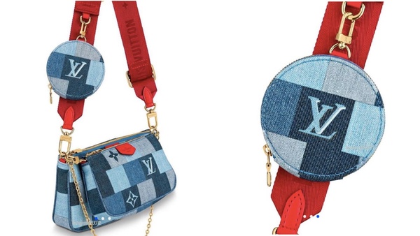 牛仔控必收！LV春夏牛仔系列登場，Multi-pochette Monogram換上紅色背帶超亮眼！