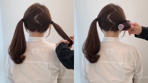 韓國髮型師超簡單「雙馬尾」捲出溫柔內彎方法!髮尾絕美C字捲度,捲完秒變韓國小姐姐