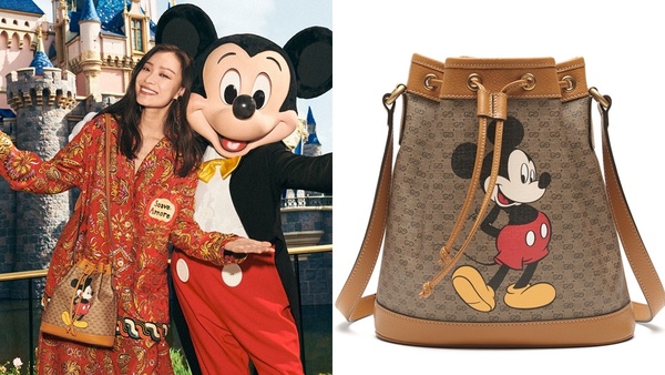 GUCCI 米奇系列超萌上市！經典GUCCI老花+米奇圖騰，水桶包、運動鞋、手機殼都要搶！