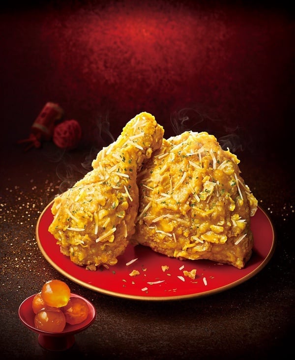 KFC「台式金沙鹹蛋」炸雞新口味！肯德基春節新品「金沙富貴脆雞」，酥脆鹹香超夠味！