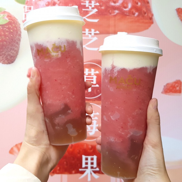 麻古茶坊「芝芝草莓果粒」全台門市開賣！台灣草莓果粒Ｘ濃郁芝士奶蓋，冬天認真必喝