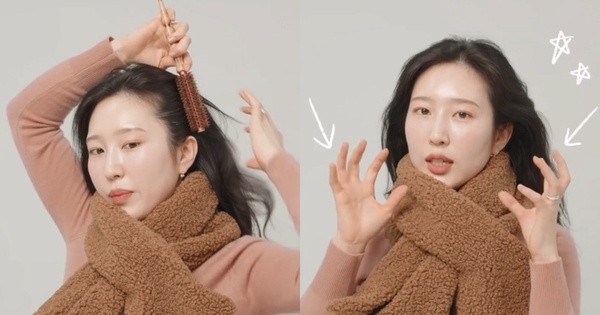 韓國髮型師示範圍巾「髮型範本」！適合圍巾的韓系馬尾、包包頭綁法，不鬆散、修飾臉型