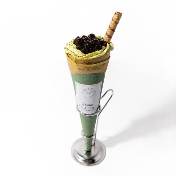 白玉糰子尬抹茶可麗餅～gelato pique cafe x TSUJIRI辻利茶舗聯名可麗餅來了
