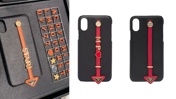 Dior 的 Saddle Oblique iPhone Case 藍/紅色斜紋提花帆布手機套,好像把小型馬鞍包隨手拿在身邊一樣,是不是非常可愛!