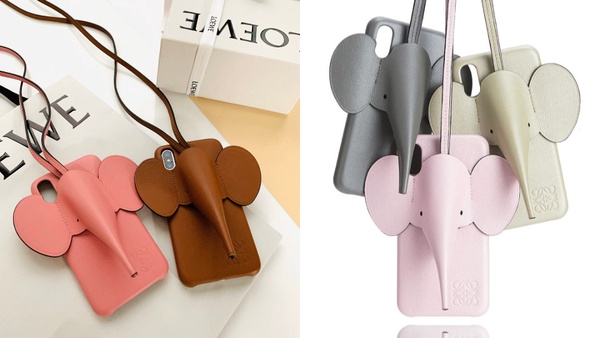 Dior 的 Saddle Oblique iPhone Case 藍/紅色斜紋提花帆布手機套,好像把小型馬鞍包隨手拿在身邊一樣,是不是非常可愛!