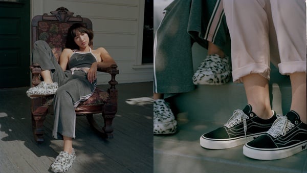 VANS x Sandy Liang「毛絨豹紋」系列！可鹽可甜的蜜桃絨布，還有雪白懶人鞋這天開賣