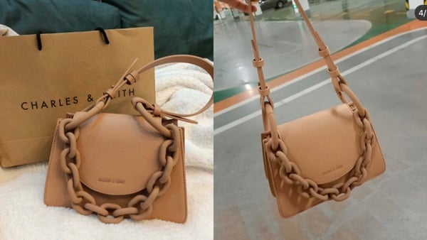 小CK必敗It Bag +1!霧面奶茶色「粗鏈條包」,還有最時髦的「手掌迷你款」~