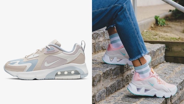 NIKE  AIR MAX200 氣墊鞋再推新色！夢幻「寧靜藍×雪紡藕粉」，狙擊妳的少女心！