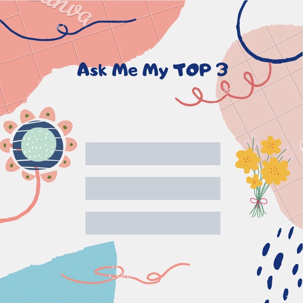 IG超夯「Ask Me My TOP 3」背景圖也能自製！製作出獨一無二的限時動態問答背景～