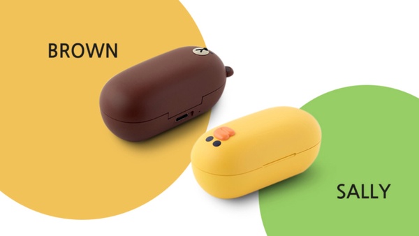 LINE FRIENDS「藍芽耳機」超萌上市！熊大、莎莉兩款造型，一副竟不到台幣一千元！