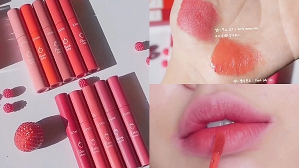 ETUDE HOUSE「草莓甜點」彩妝！超可愛草莓、蜜桃眼影盤，刷具裡還有一顆顆甜點碎片
