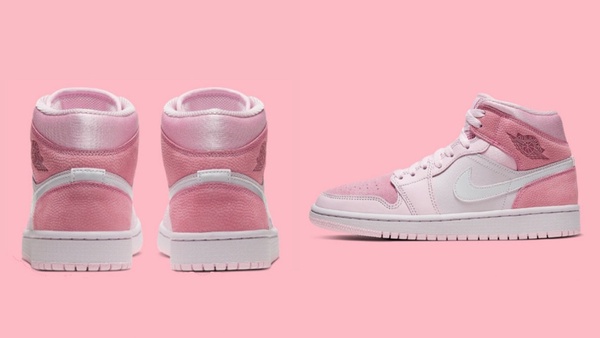 NIKE Air Jordan 1 Mid Digital Pink莓果粉