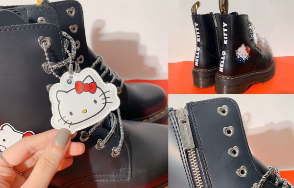 Dr. Martens 和「Hello Kitty」聯名了！超萌kitty厚底馬汀，爆炸可愛只能買了～