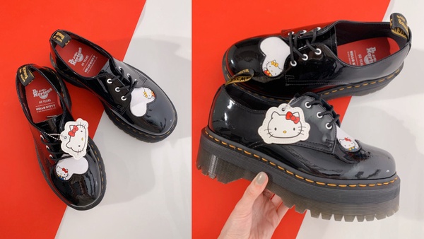 Dr. Martens 和「Hello Kitty」聯名了！超萌kitty厚底馬汀，爆炸可愛只能買了～