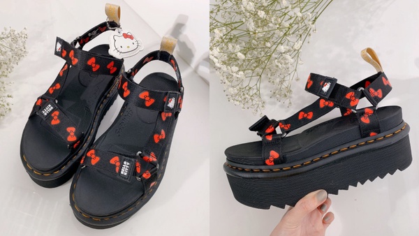 Dr. Martens 和「Hello Kitty」聯名了！超萌kitty厚底馬汀，爆炸可愛只能買了～