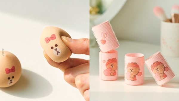 LINE FRIENDS「CHOCO美妝系列」上市！超萌熊美化身主角，美妝蛋一顆台幣200有找！