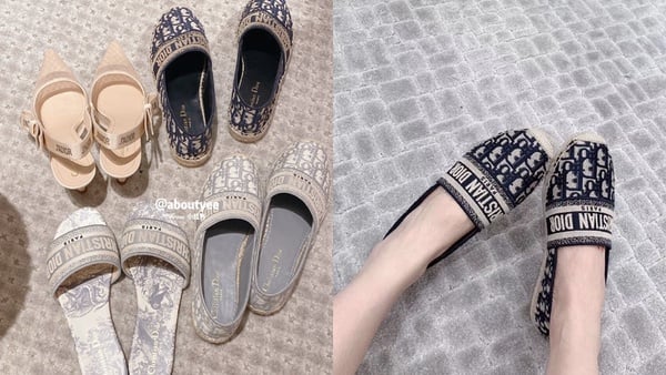 2020春夏新色!Dior「岩石霧灰Oblique帆布鞋」高雅配色+經典老花,根本是仙女的鞋!