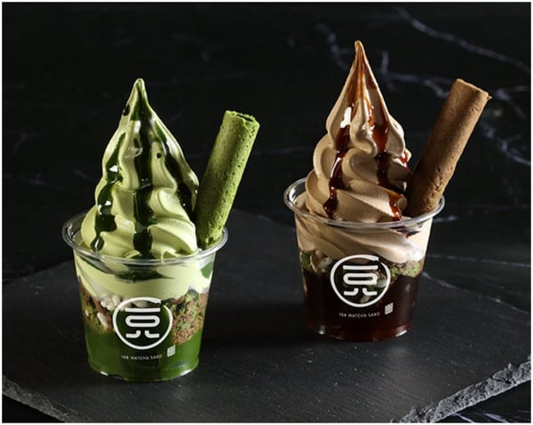 一〇八抹茶茶廊京站店推全新抹茶蛋捲＋抹茶聖代、櫻花白玉大判燒，加碼買一送一別錯過