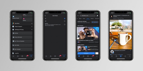 #Facebook全新暗黑畫面 更換教學STEP.1:右上角選取「切換成新版Facebook」