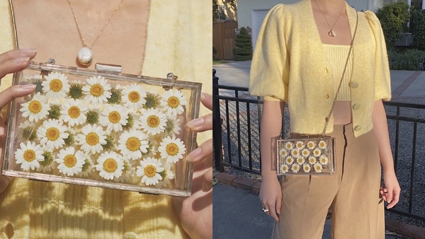 仙氣爆棚！Zara、Tory Burch春夏新款「雛菊包」透明材質+雛菊真花，美出新高度～