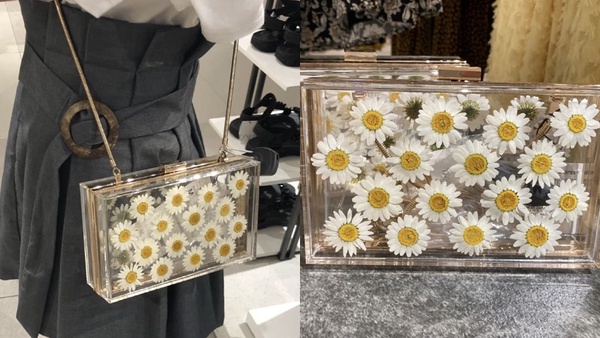 仙氣爆棚！Zara、Tory Burch春夏新款「雛菊包」透明材質+雛菊真花，美出新高度～